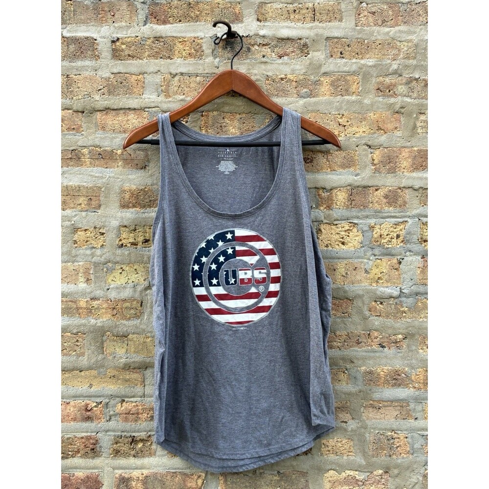5th & Ocean Chicago Cubs MLB Women's XXL Gray Tank Top Shirt Officially Licensed